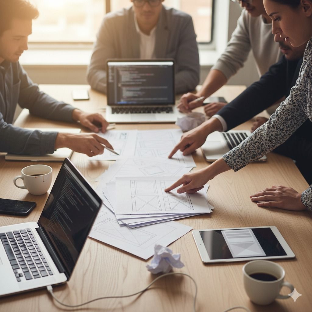 Team che lavora sulle metriche